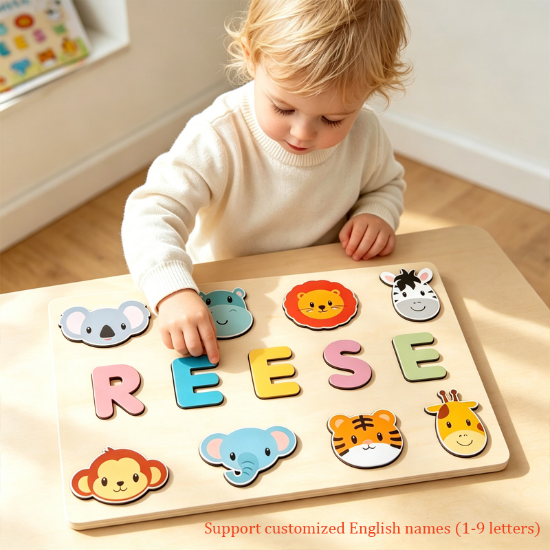 Kids Education Name - لغز خشبي شخصي من مونتيسوري اسم