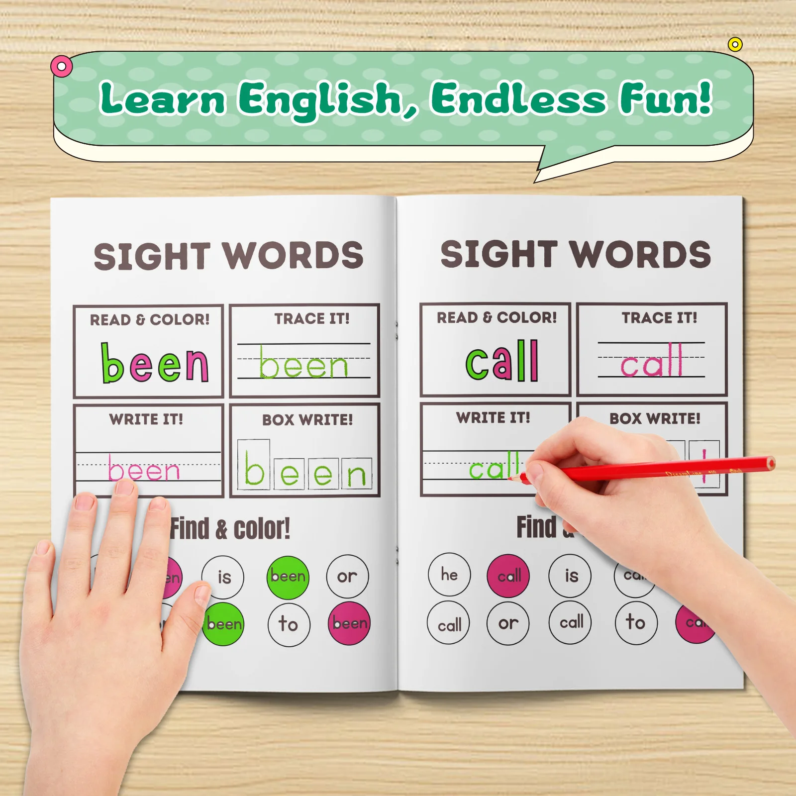 كتاب تلوين الكلمات الإنجليزية  - مراجعة Kids Education Activities وسعره