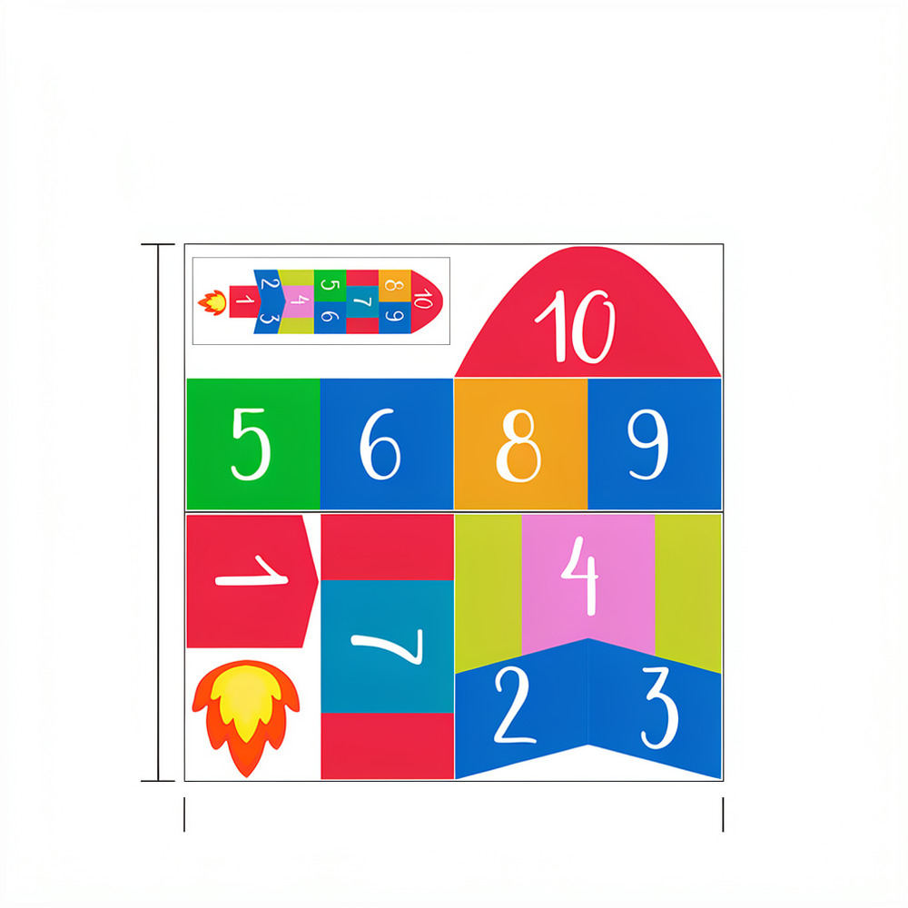ملصق حائط على شكل صاروخ تعليمي - مراجعة Kids Education Number وسعره