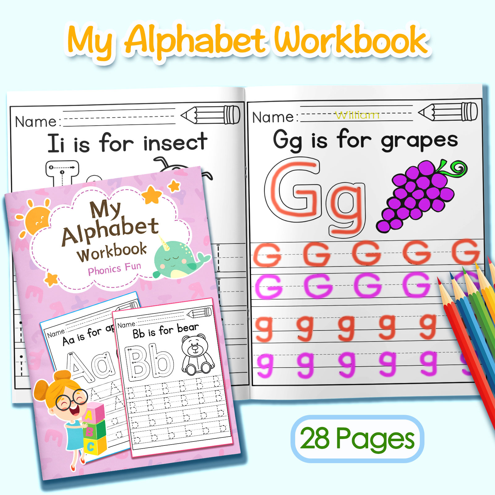 كتاب تلوين للأطفال يحتوي على ك - مراجعة Kids Education Activities وسعره